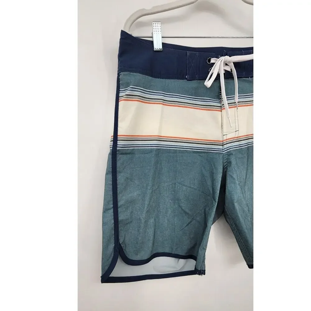 New NWT Men's Ezekiel Wetlands Board Shorts Jade Swim Trunks Unlined Size 32‎